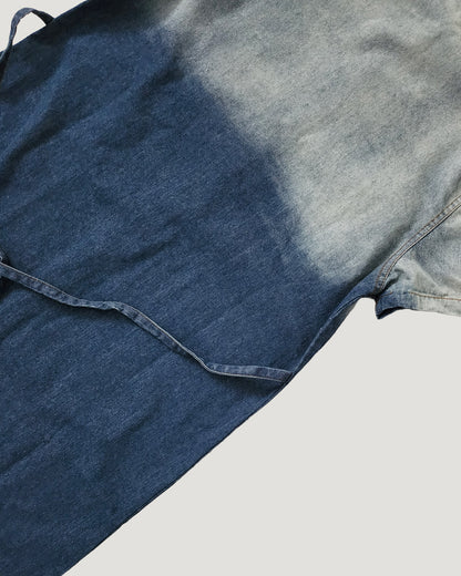 gradation denim shirt mini dress