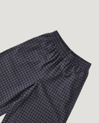 check skirt layered pants