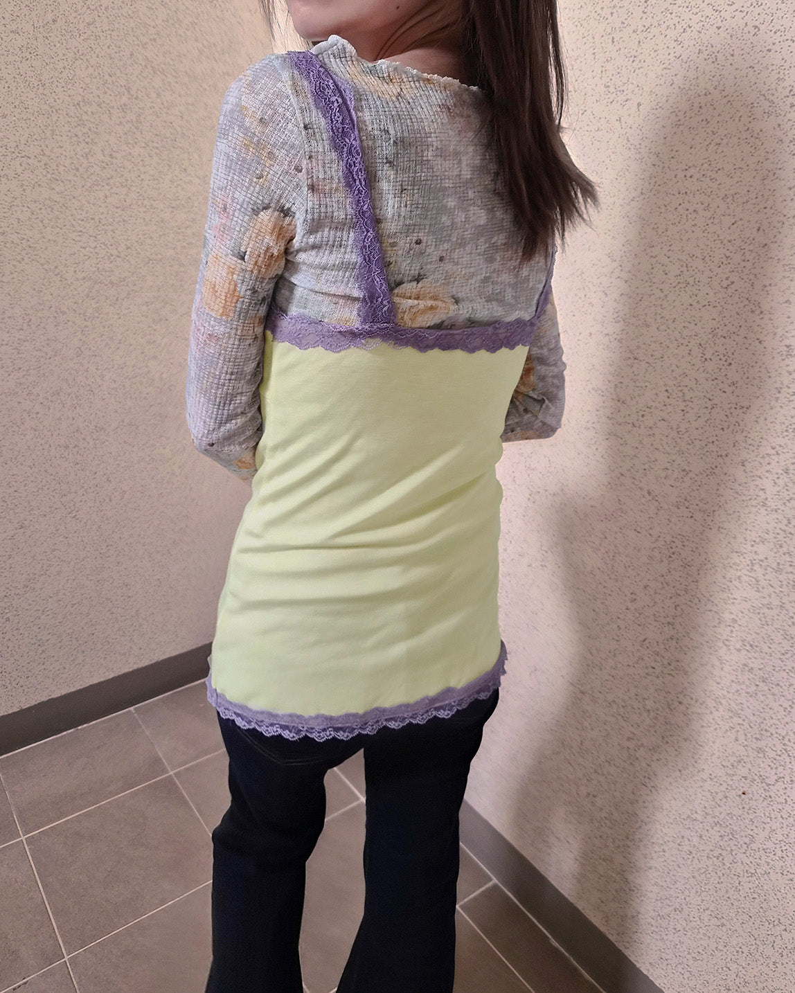 bicolor lace point camisole