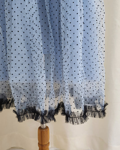 dot frill volume tulle skirt