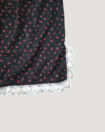 flower lace point midi skirt