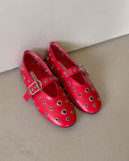 studs mary jane flat shoes