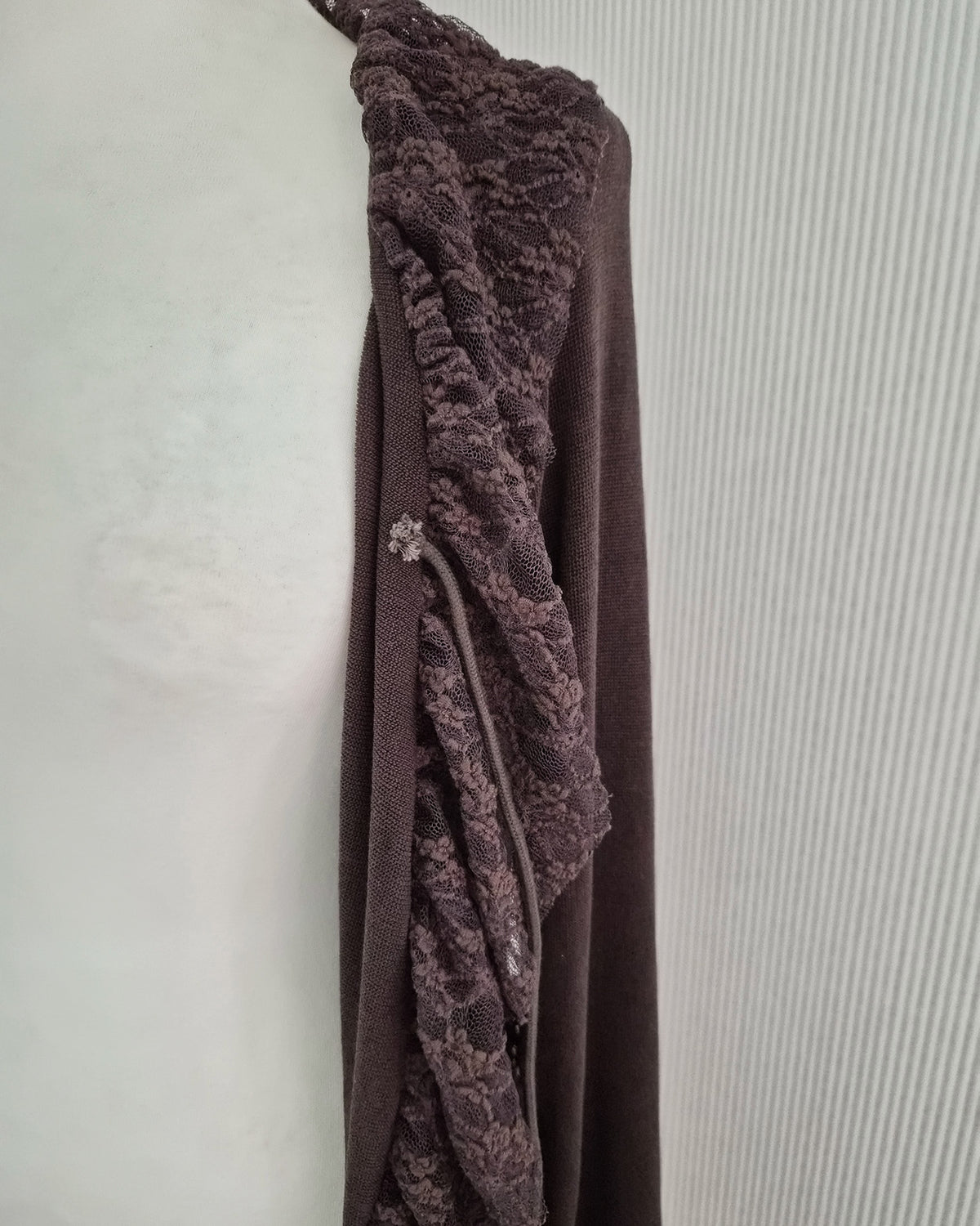 frill lace flare cardigan