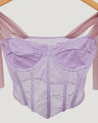 lace ribbon bustier
