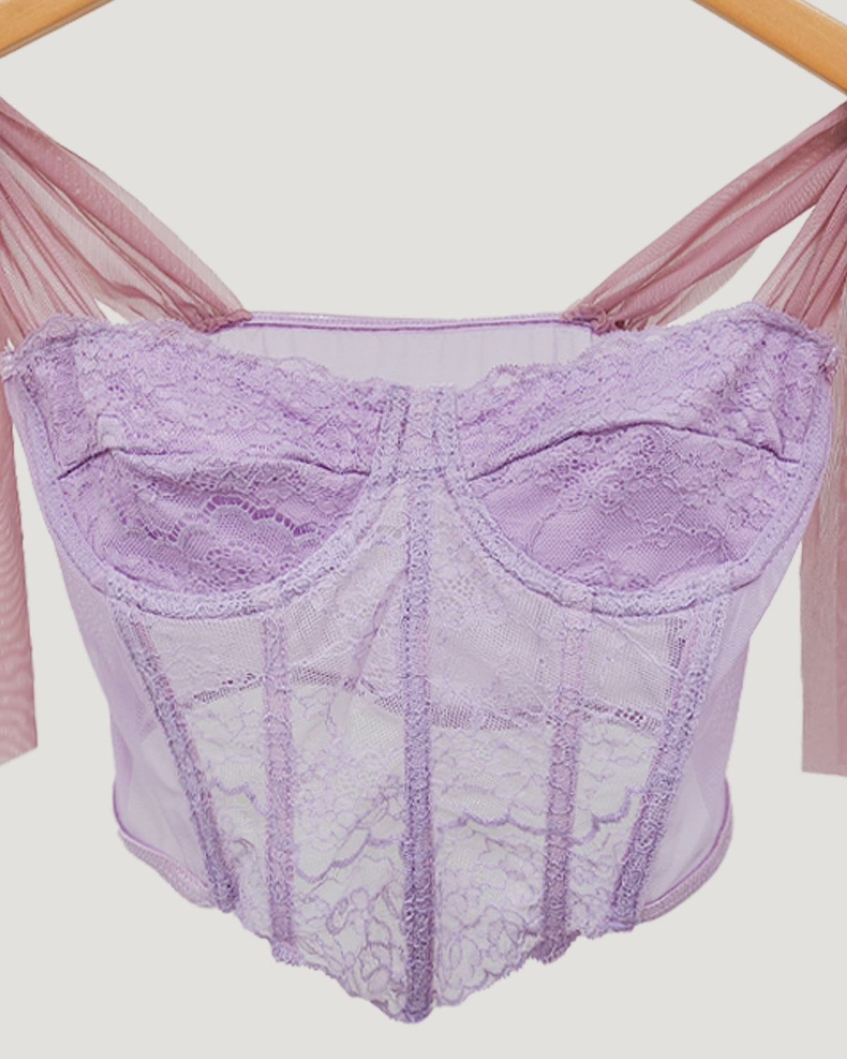 lace ribbon bustier