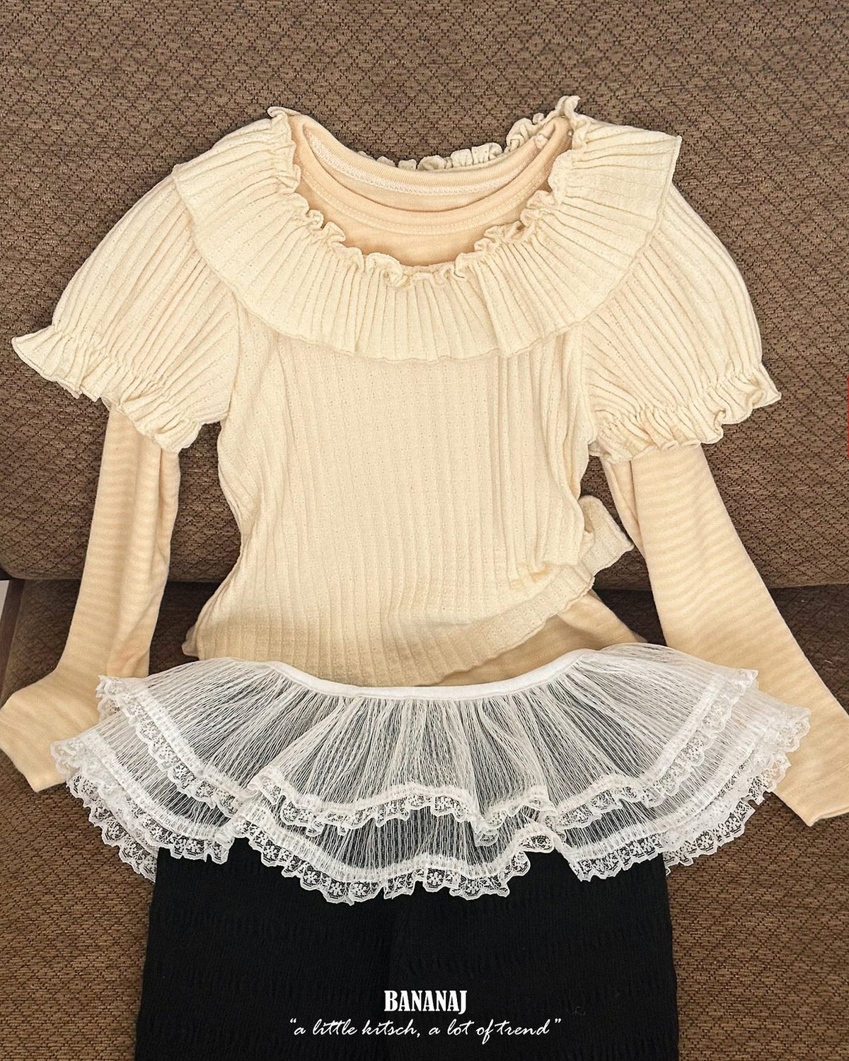 【BANANAJ】mimi layered skirt