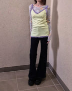 bicolor lace point camisole