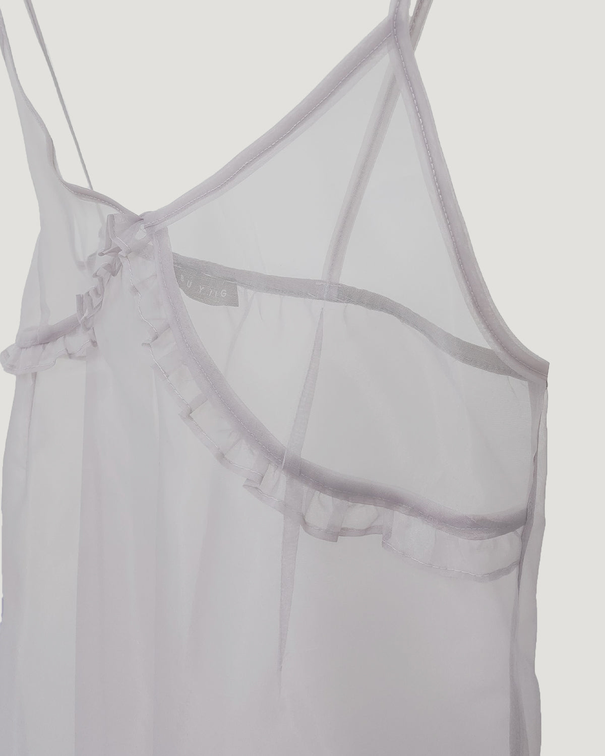 sheer frill camisole dress