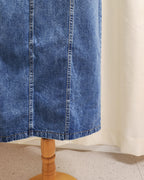 denim salopette long dress