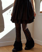lace hem frill pants