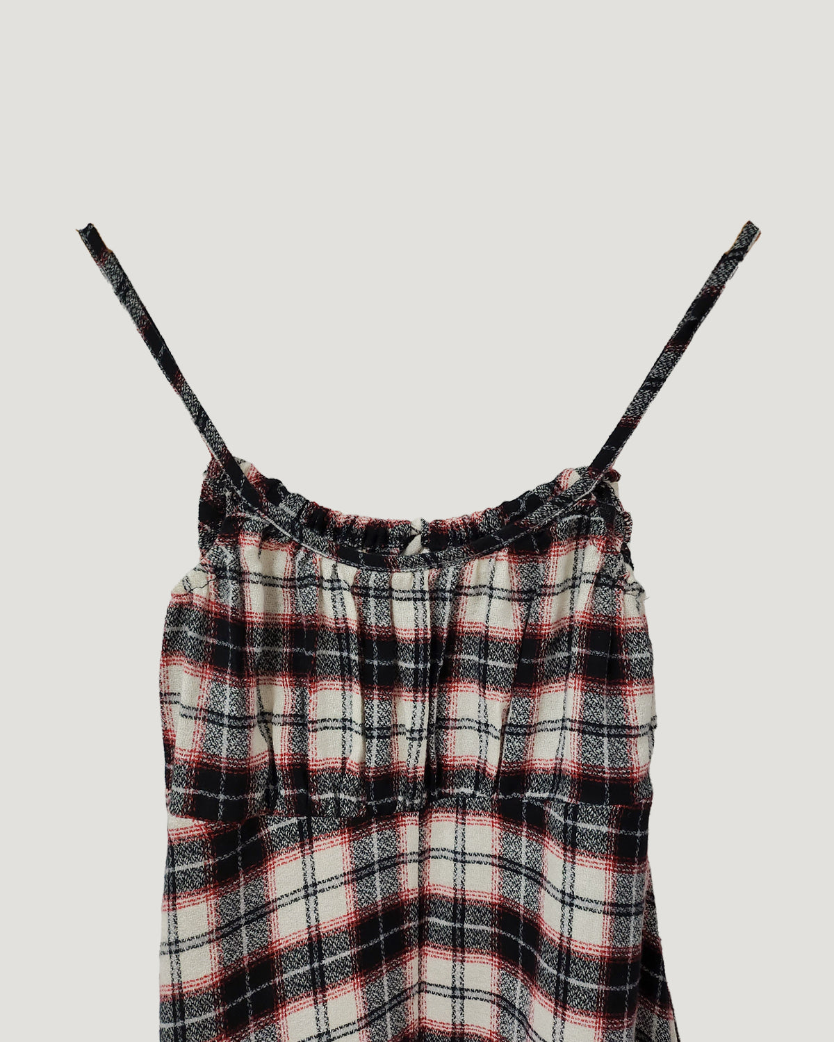 check camisole flare dress