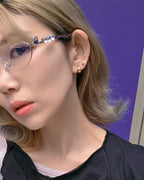 silver kirakira cubic glass
