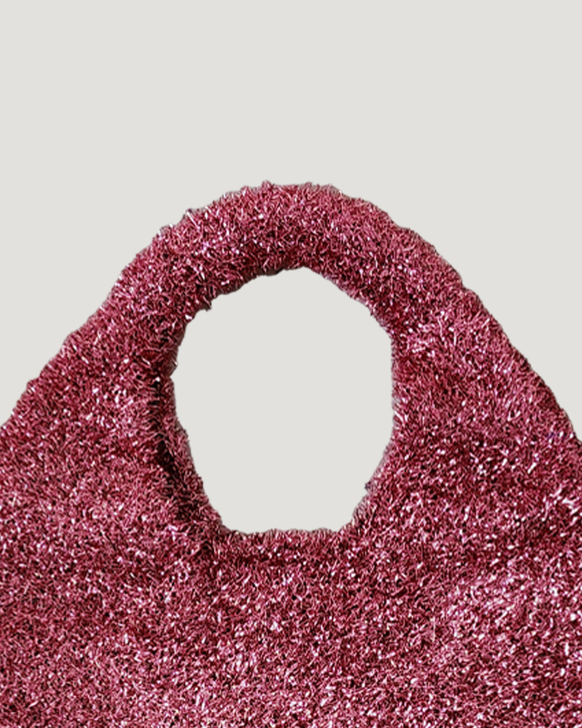 glitter knit mini bag