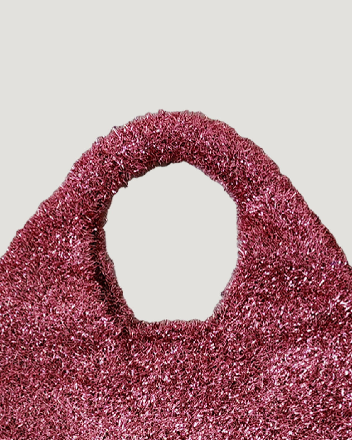 glitter knit mini bag