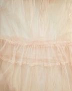 sheer layered waist frill tulle dress