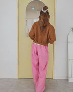 faux suede blouson