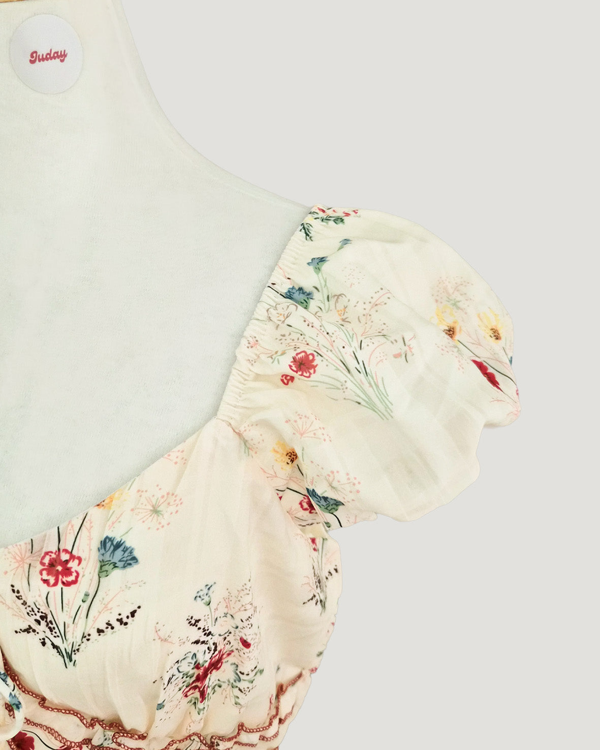 flower frill long dress