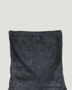 fur back ribbon mini dress