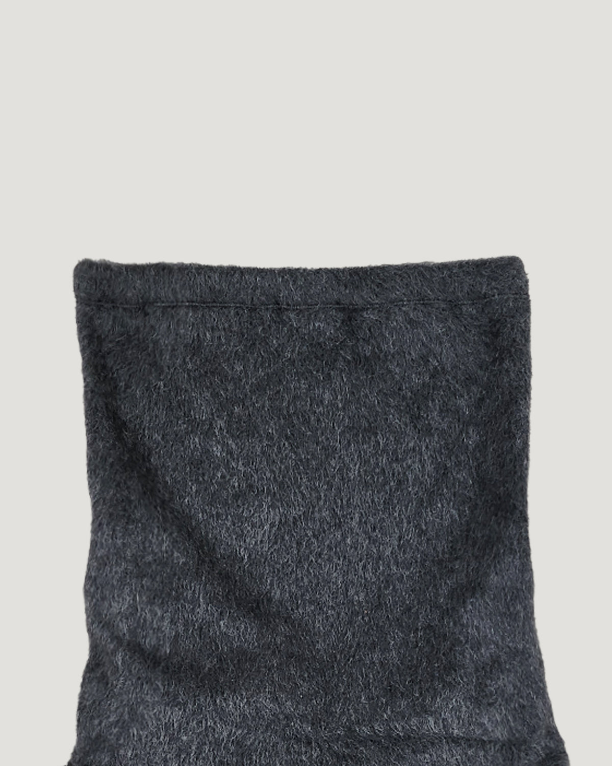 fur back ribbon mini dress