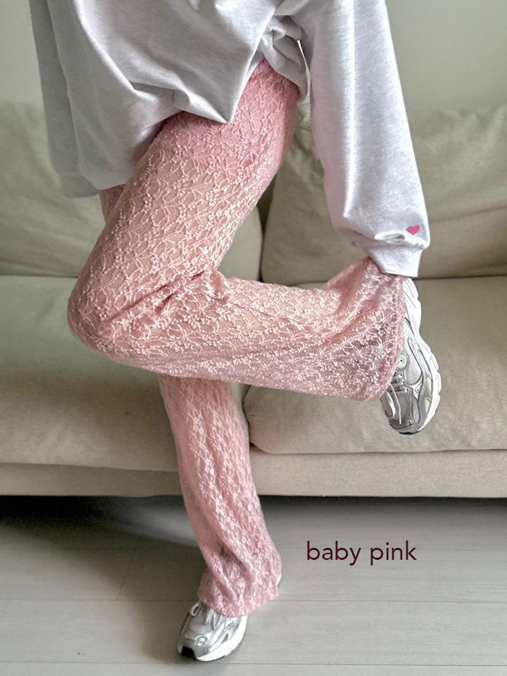 lace boot cut pants