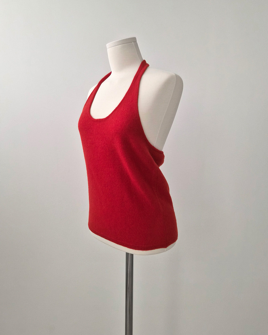 wool halter neck bustier
