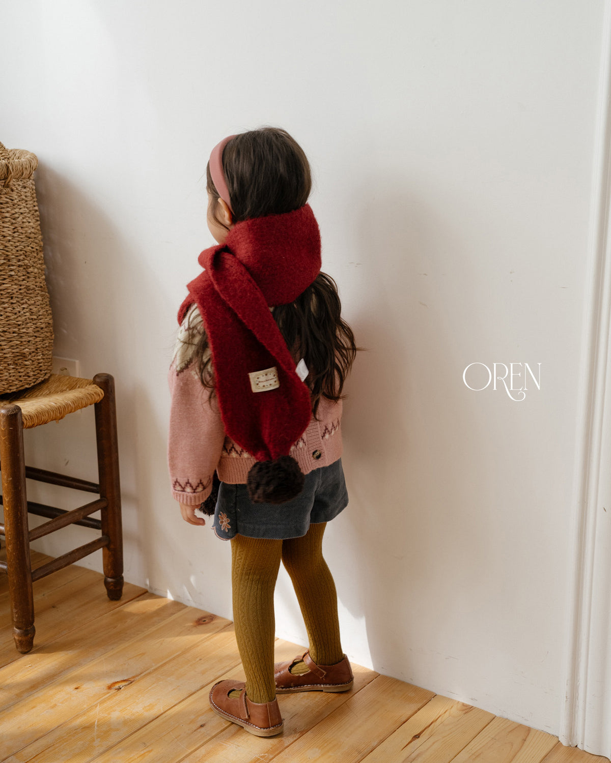 【OREN】merci pom-pom muffler