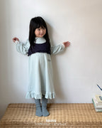【BANANAJ】lettering waffle dress