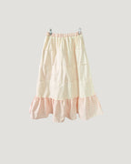 gingham check tiered skirt