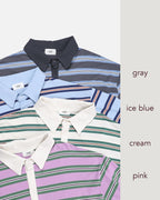 multi stripe rugby shirt