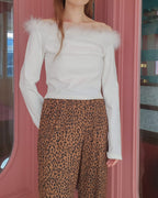 fur off shoulder top