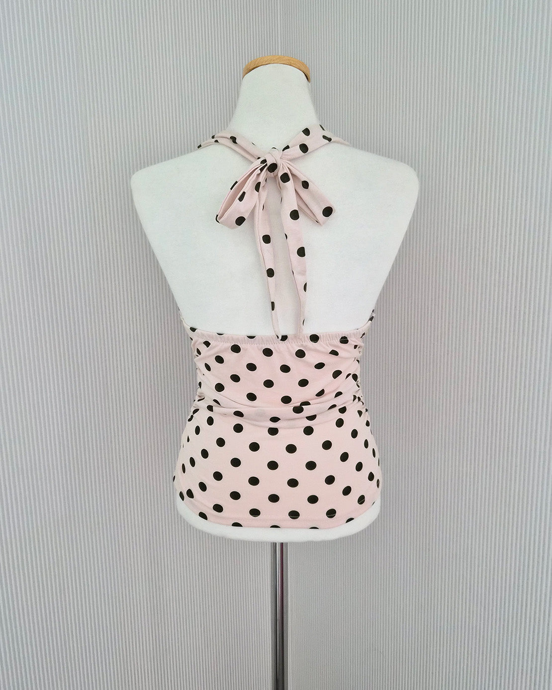 polka dot halter neck bustier