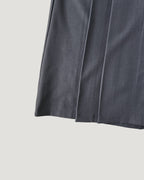 lace point pleated midi skirt
