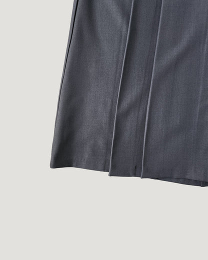 lace point pleated midi skirt