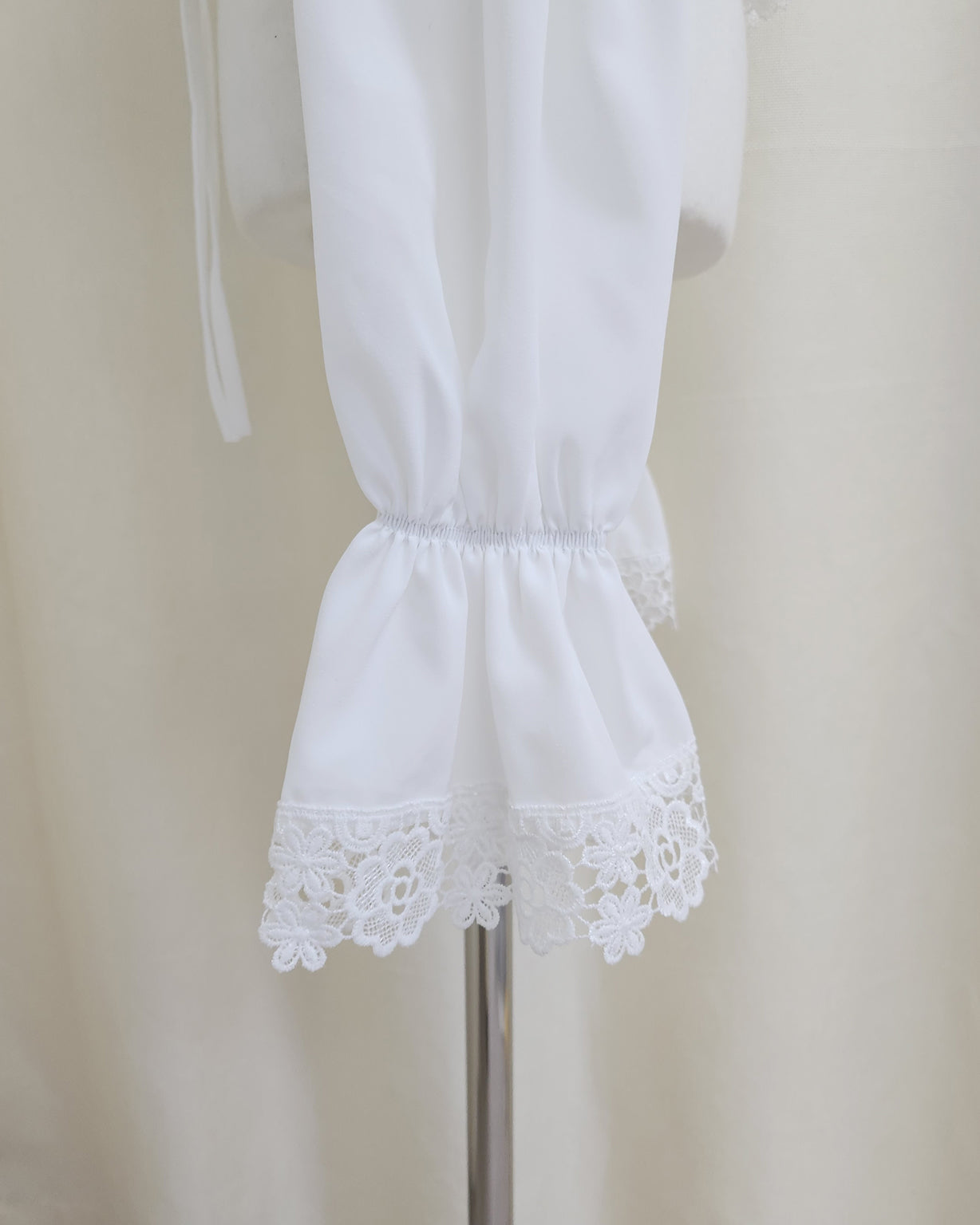 off shoulder shirring flared sleeves blouse