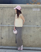 H line waist string skirt