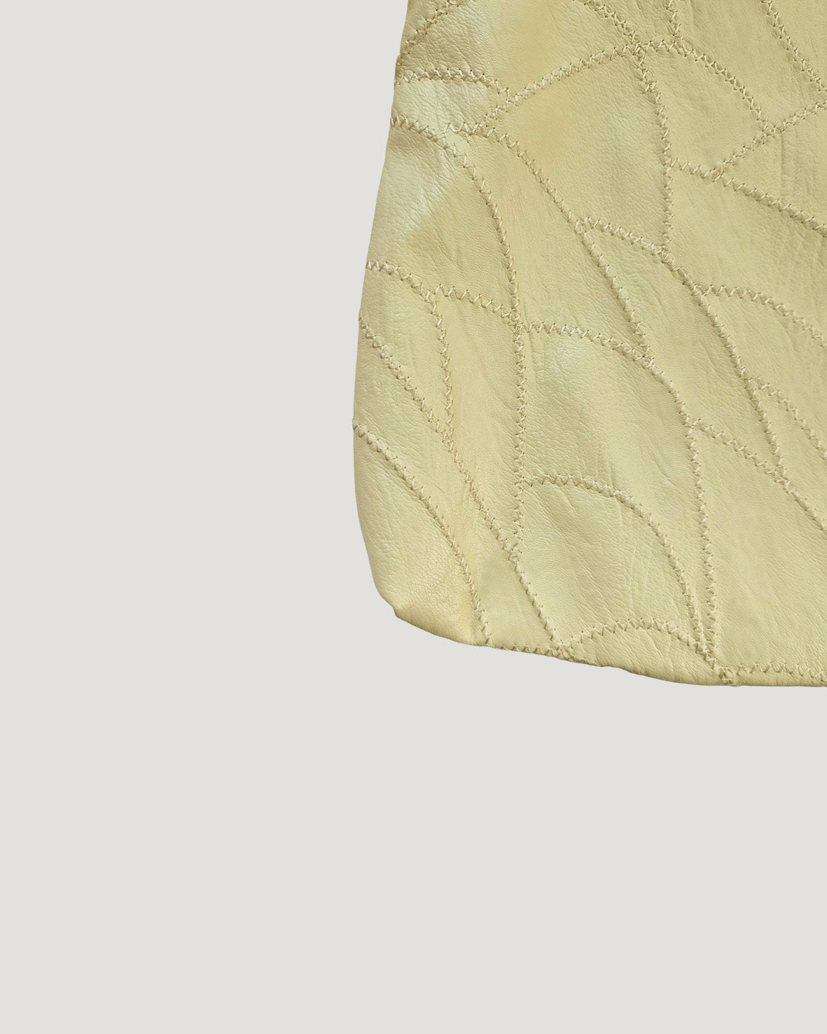 stitch pattern faux leather shoulder bag