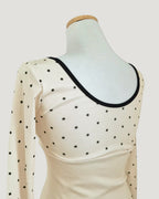 dot long sleeve swimwear