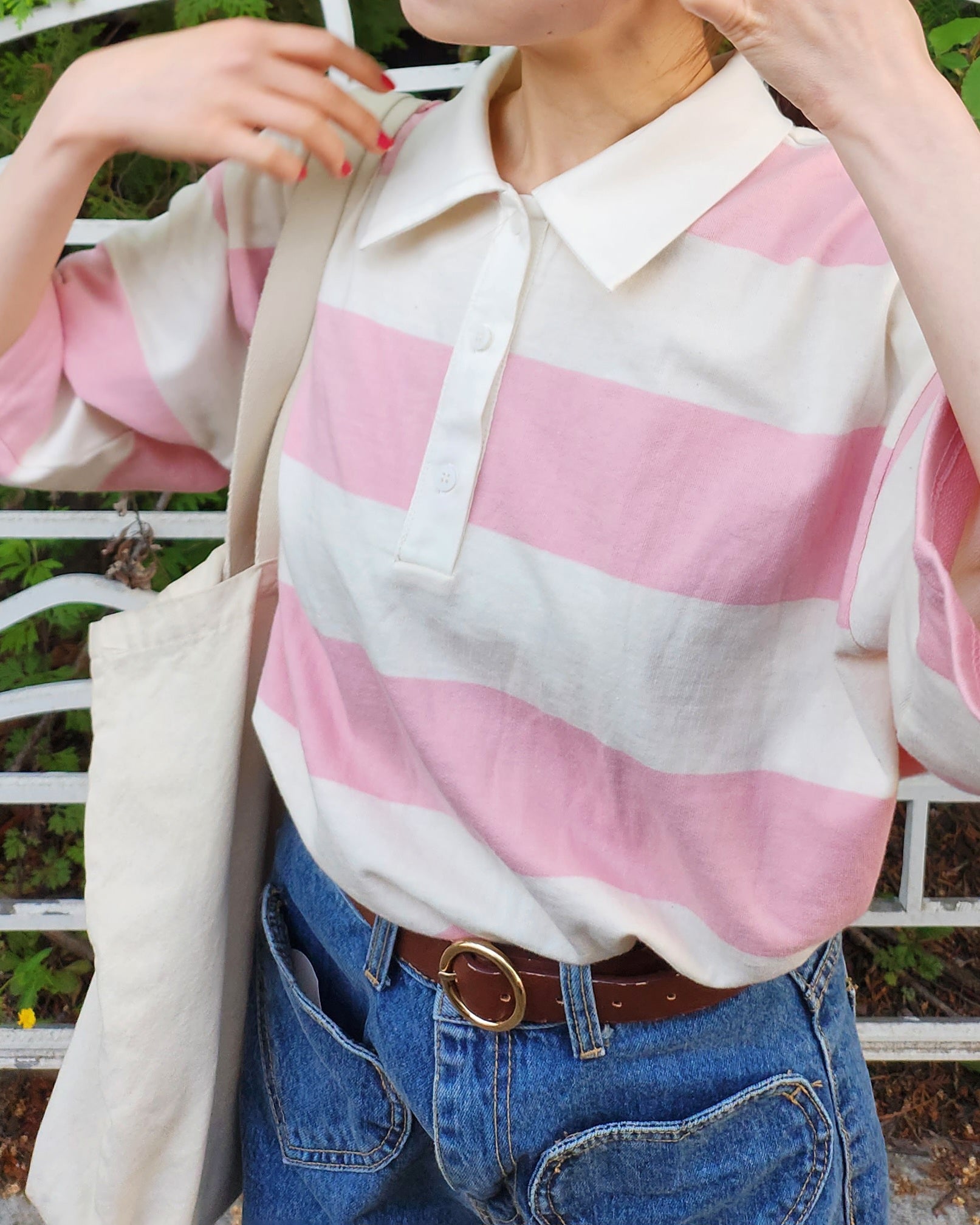 stripe rugger T