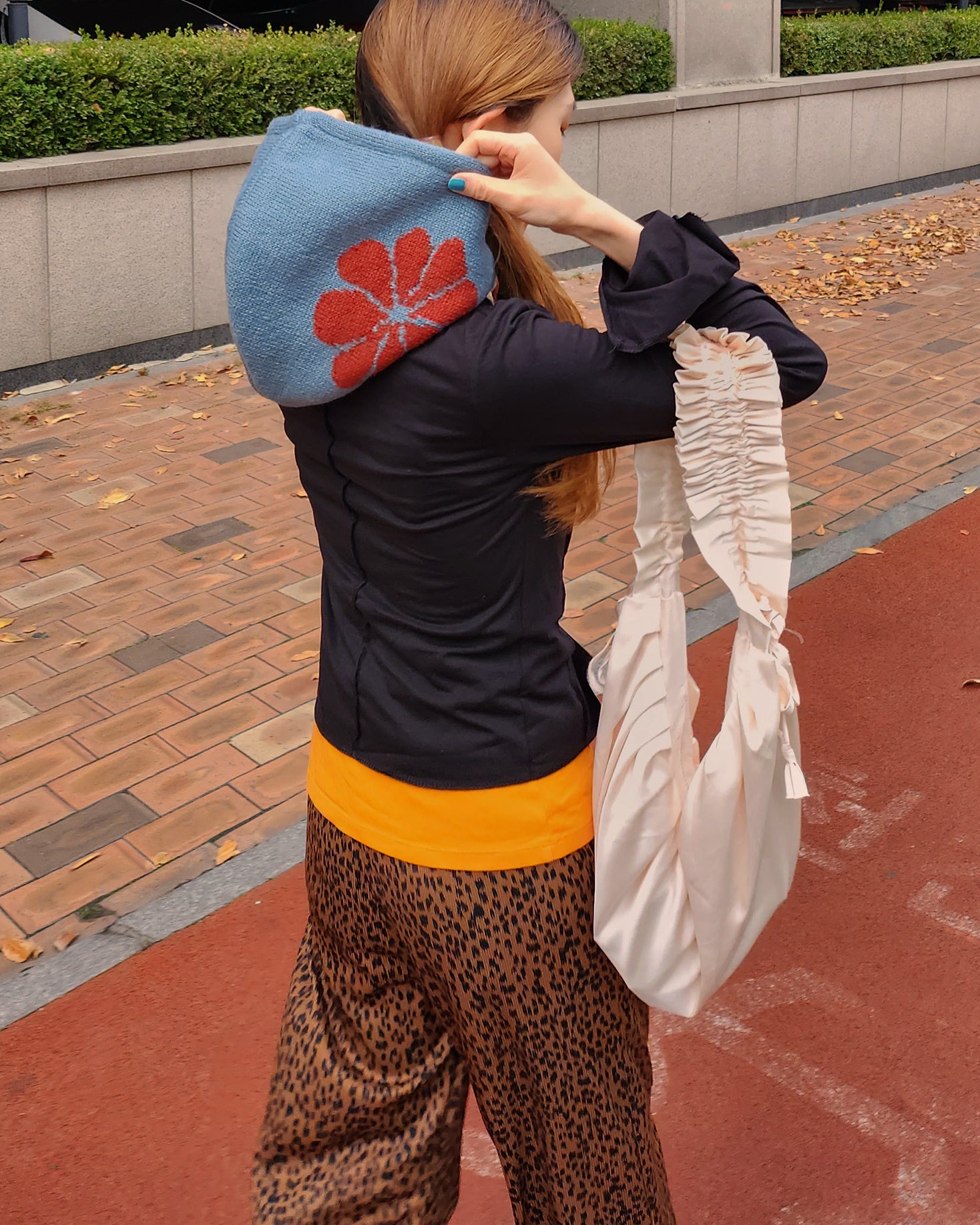 90's flower color balaclava
