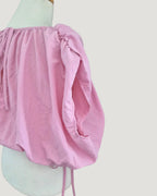 volume balloon sleeveless nylon top