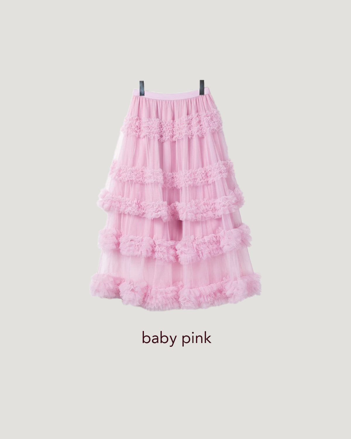tiered volume frill tulle skirt
