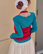 wool halter neck bustier