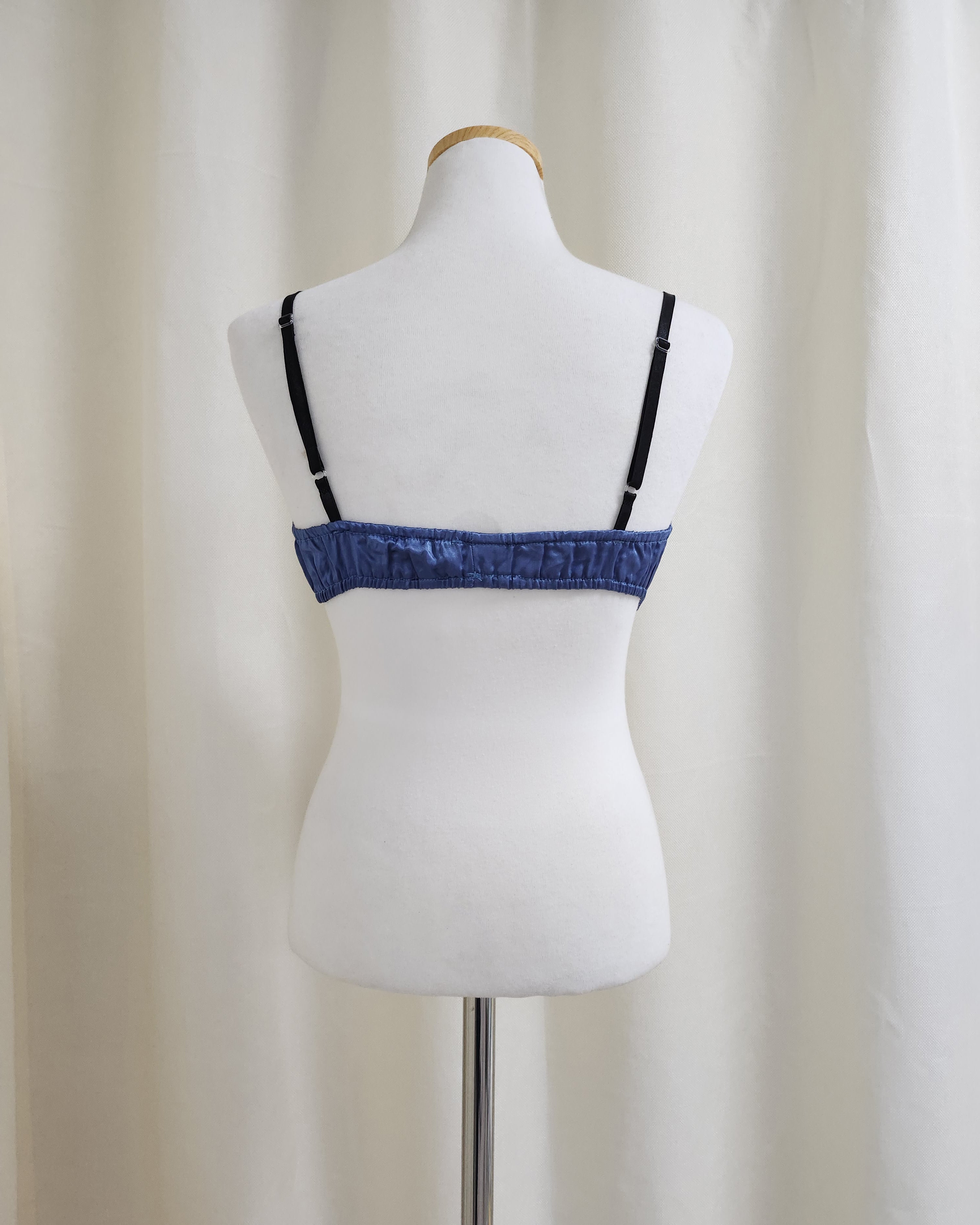 satin shirring short bustier