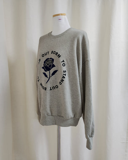 rose motif sweatshirt