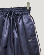 track satin bermuda pants