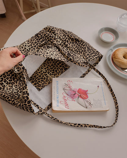 leopard tote bag