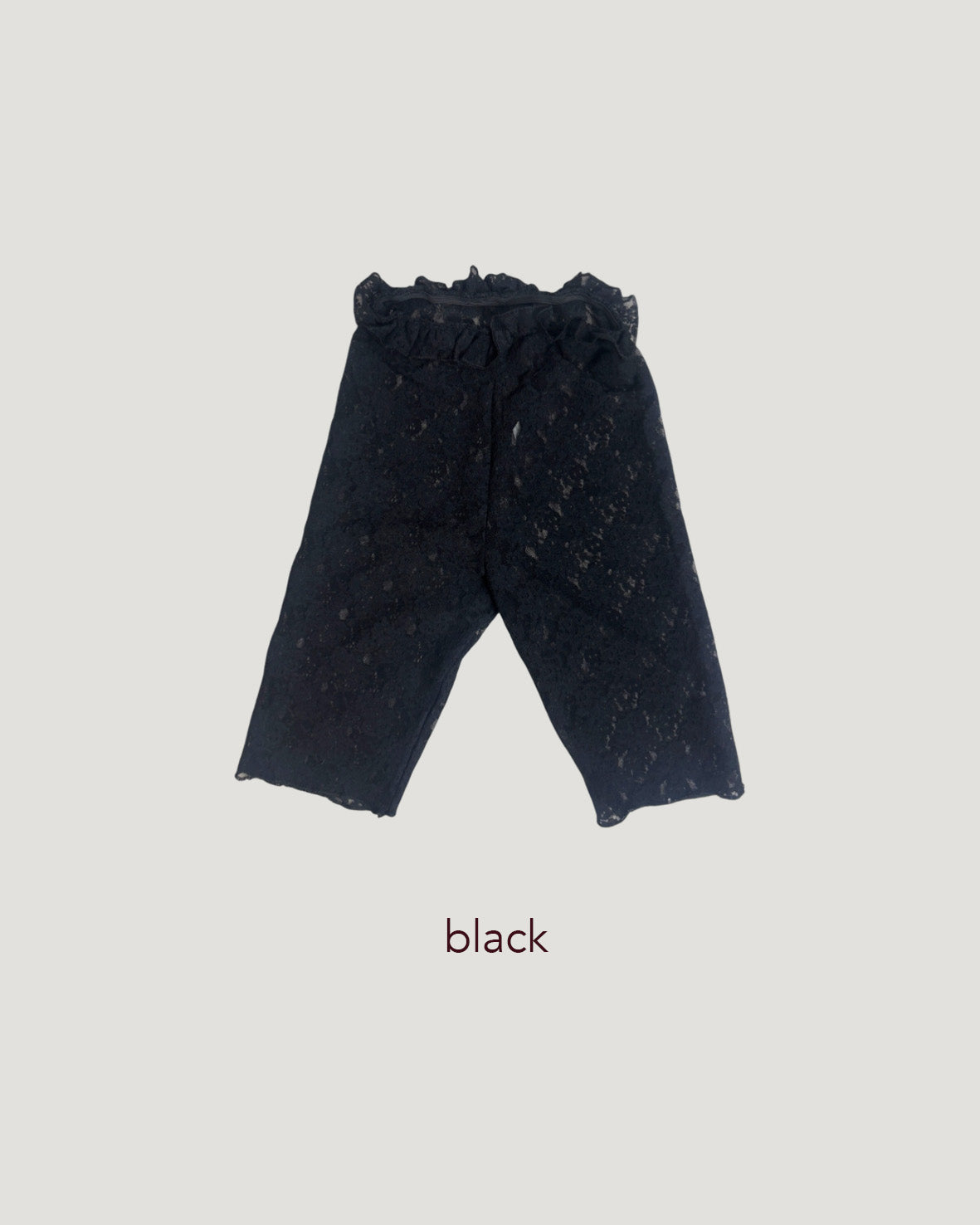 waist frill lace half leggings