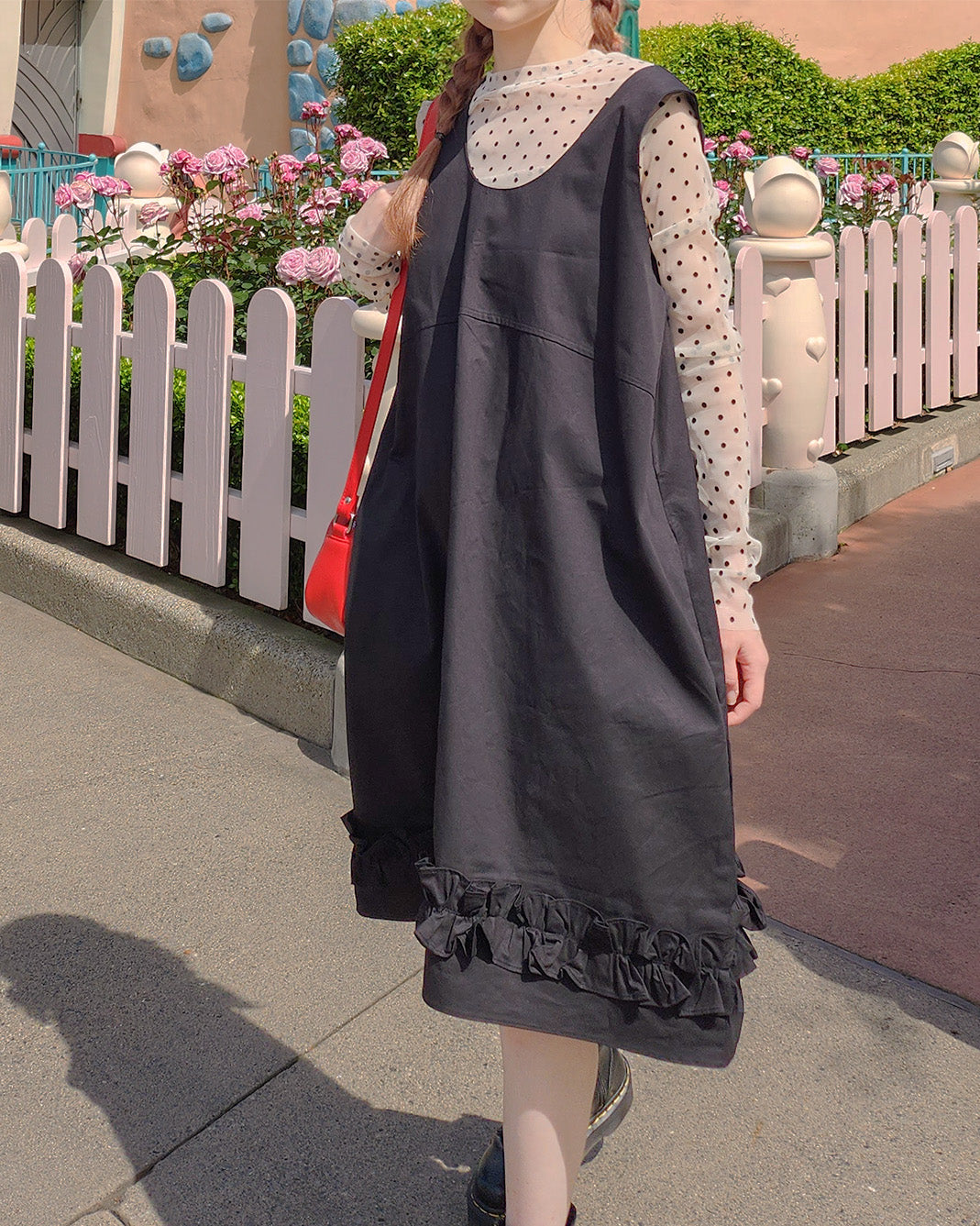 hem frill over midi dress
