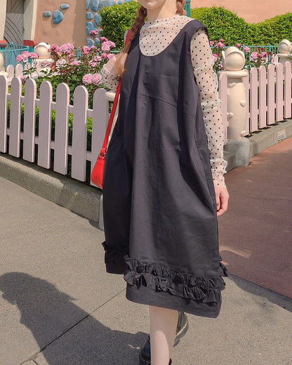 hem frill over midi dress