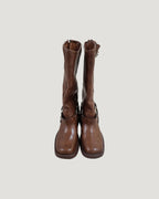 buckle belt boots